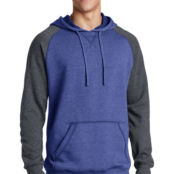 Mens Lightweight Fleece Raglan Hoodie Thumbnail